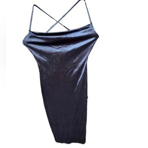 Ryegrass Deep Blue Velvet Dress Boutique dress